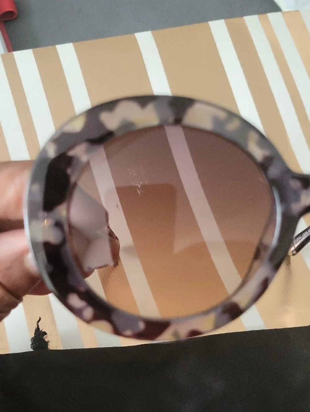 Lane BryantTortoise Print Circle Sunglasses with Gold Arms